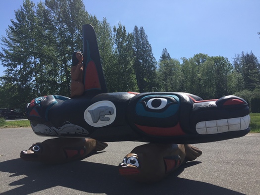 The totem pole made about a dozen stops in Idaho, Oregon and Washington over the past three weeks. (House of Tears Carvers)