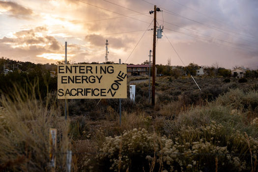 In New Mexico, a new map indicates 144,377 residents - including 38,749 children - face potential health threats by pollution from the oil and gas industry. (Jimmy Cloutier/Howard Center for Investigative Journalism)