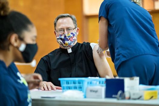 A Kaiser Family Foundation survey shows many Latinos with mixed immigration status remain skeptical about giving personal information to health authorities offering COVID-19 vaccinations. (Diocese of Pennsylvania)