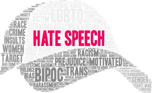 Law experts say this weekend's prevention of a riot at an Idaho Pride event coincides with more online anti-LGBTQ comments posted by extremist groups. (Adobe Stock)