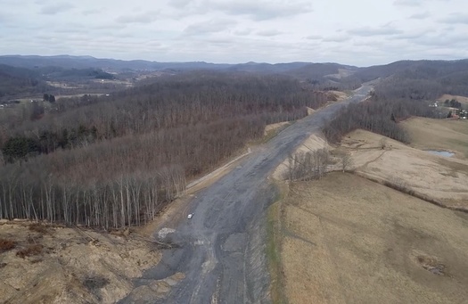 Corridor H Highway Project construction in Tucker County, West Virginia. (W.Va. Dept. of Transportation)