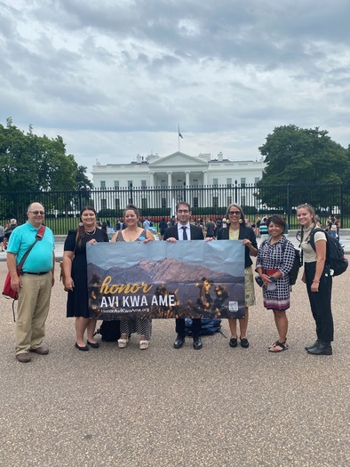 Recently, members of the coalition to designate Avi Kwa Ame as a national monument in Southern Nevada held a series of meetings with Biden-Harris administration officials and members of the Nevada congressional delegation. (Photo courtesy of Coalition)