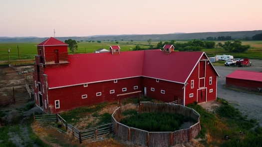 The Padlock Ranch was established in northwest Wyoming in 1867 as a sheep operation. In 1940 the Northern Arapaho Tribe purchased and renamed it the Arapaho Ranch. (Hoffman)