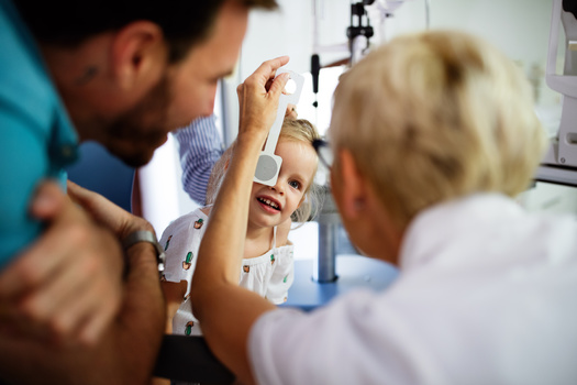 Eye exams before kids enter school will determine if they need glasses or have other vision issues. (NDABCREATIVITY/Adobe Stock)