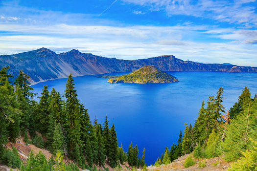 Crater Lake National Park covers more than 180,000 acres in southern Oregon. (aiisha/Adobe Stock)