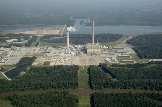 Southern Co., the parent company of Georgia Power, says it is actively advancing a net-zero goal by 2050. (Photo of Plant Wansley by Joe Cook; flight provided by SouthWings)