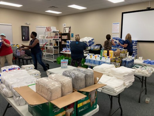 The Florida AFL-CIO has been sending trucks into southwest Florida packed with relief supplies for victims of Hurricane Ian. (Florida AFL-CIO/Teamsters)