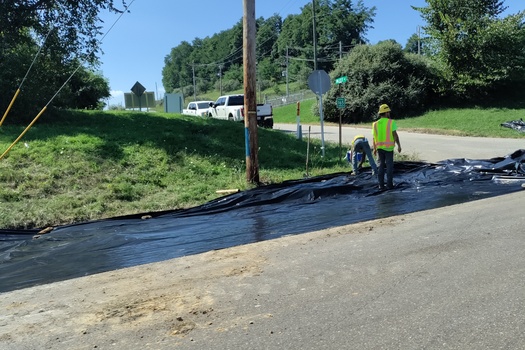 Clean-up of an August 2021 fracking waste spill near Barnesville, Ohio reportedly didn't begin until three days later. (Jill Hunkler)