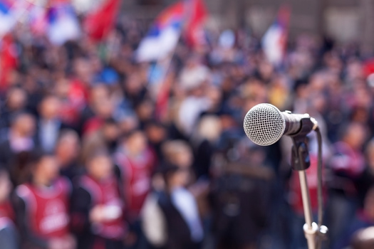 In this time of speeches and campaign ads, fear and anxiety can compel us to make political decisions at the level of the gut, according to one theory. (wellphoto/Adobe Stock)