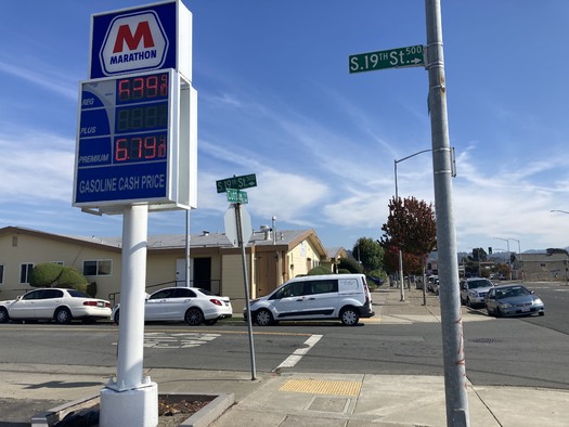 Gas prices Monday in Richmond, California, hit $6.39 a gallon. (Eduardo Martinez)