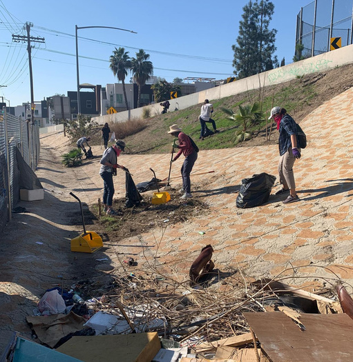 The Echo Park Trash Club is staffed by a rotating cast of volunteers. Two similar clubs have now formed in the Silver Lake and Lincoln Heights neighborhoods of Los Angeles. (Echo Park Trash Club)