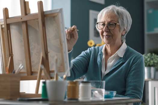 A number of arts programs for seniors involve painting on canvas. But community outreach leaders say something even simpler, such as doodling on a notepad, can help an older adult exercise the creative parts of their brain. (Adobe Stock)