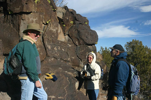 Following defacement of New Mexico's centuries-old La Cieneguilla Petroglyphs in January, momentum is growing for permanent protections for Caja del Rio. (sfnfsitestewards.org)