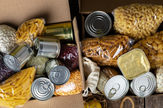 To avoid waste and illness, people involved with distribution of food donations say it's best to give items that are not damaged and are in their original packaging. (Adobe Stock)