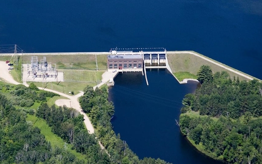 The Loud Dam, which impounds the Au Sable River in Iosco County, is one of 13 historic hydropower dams that could be decommissioned or sold. (Flickr) 