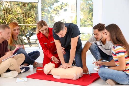 Research shows that the rate of bystander-administered CPR is 12% higher in states where high school-age teens are required to learn resuscitation techniques. (New Africa/Adobe Stock)