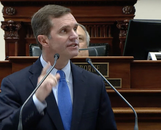 Kentucky Gov. Andy Beshear unveiled his 2023 legislative proposals in the State of the Commonwealth Address on Wednesday. (Office of Gov. Andy Beshear/YouTube)