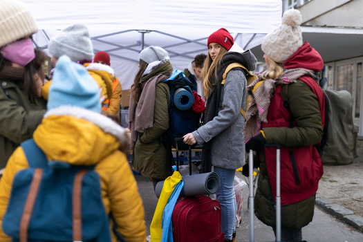 When people are trying to flee a violent conflict in places like Ukraine, they are often aided through information and resources provided by nonviolent peacekeepers. (Adobe Stock)