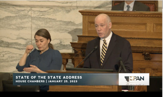 Gov. Greg Gianforte gave his second State of the State address Wednesday. (Montana Public Affairs Network)