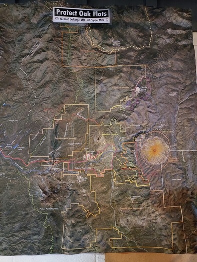 Modelo tridimensional del proyecto Resolution Copper. Sus detractores afirman que consumir� 40, 000 acres-pies de agua al a�o, una cantidad comparable a la de la ciudad de Tempe, Arizona (Fotograf�a cortes�a de Henry C. Mu�oz, Sr.).