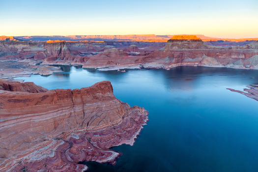 The water level at Lake Powell hit a record low this week, sinking to just 3,522 feet above sea level. (Adobe Stock) 