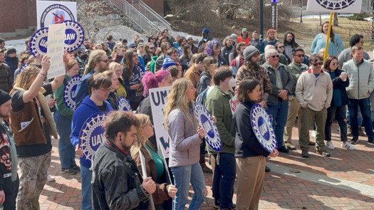 Graduate workers at the University of Maine say they are required to pay 50% of health insurance costs with large payments due at the beginning of each school year, on plans which do not cover vision or dental care. (UMGWU)