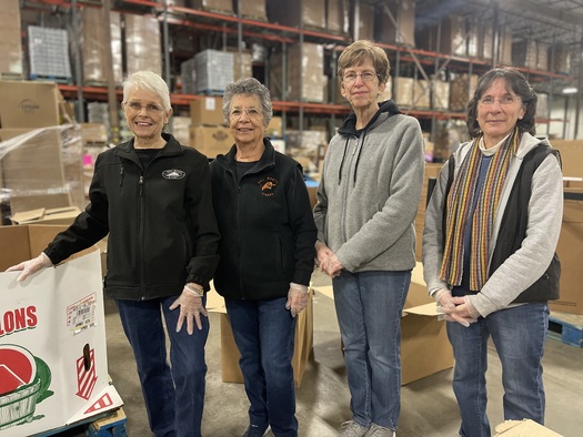 Barbara, Gay, Bonnie and Michele make every month National Volunteer Month, regularly giving time to Albuquerque's Roadrunner Food Bank. (Roadrunner Food Bank)