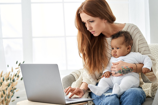 A report from Generation Hope about child care access for student parents finds 74% of respondents provide over 30 hours of care for their child while attending school. (Adobe Stock)