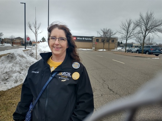 Cub Foods worker and United Food and Commercial Workers Local 663 member Kris Foslien is among the Minneapolis area employees that had planned to go on strike in hopes of securing higher wages. (Mike Moen/PNS)