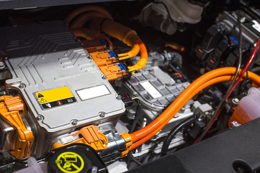 Electric vehicles, which can carry a battery pack with up to 50,000 volts of electricity, can be a danger, both to passengers and first responders, in accidents. (Adobe Stock) 