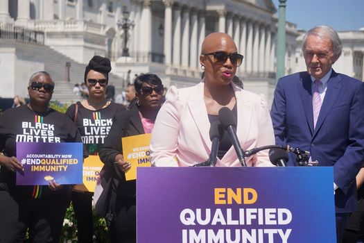 Rep. Ayanna Pressley, D-Mass., says police brutality is a crisis plaguing Black and brown communities. Despite comprising only 13% of the U.S. population, Black people accounted for 26% of those killed by police in 2022, according to the nonprofit Mapping Police Violence. (Office of Rep. Pressley) 