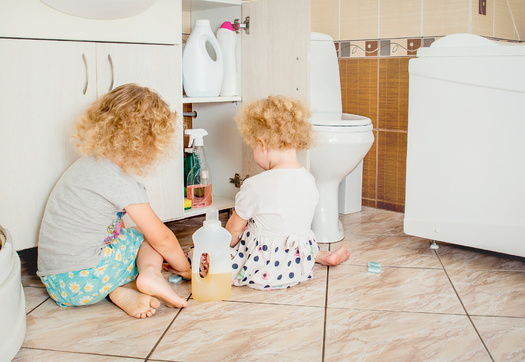 The Indiana Department of Health says people should properly store products away from children if labels contain these words: toxic, irritant, corrosive or flammable. (Adobe Stock) 