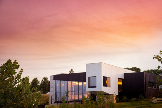 The Tri-Faith Center, the last building to be completed on the Tri-Faith Commons is shown near 132nd and Pacific Streets in Omaha. More than 6,600 people worshiped at one of its three faith communities in 2022. (Photo courtesy of Tri-Faith Initiative) 