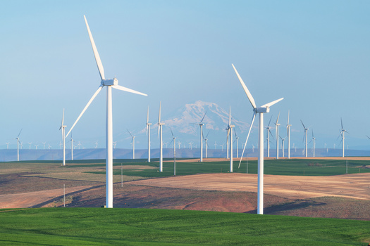 Wind energy makes up about 14% of the electricity generated in the state. (Danita Delimont/Adobe Stock)