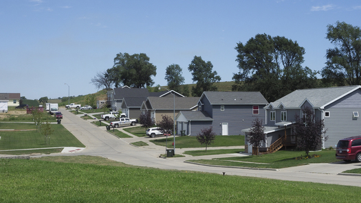 Homes in the award-winning Ho-Chunk Village on the Winnebago Reservation. (Photo by Jerry L. Mennenga, courtesy of Ho-Chunk, Inc.)  