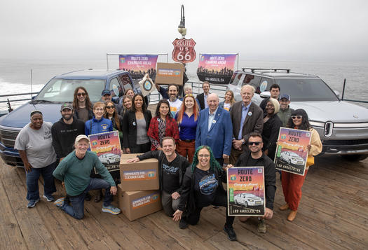 The Route Zero Relay kicked off at the Santa Monica Pier and traveled across the country on Route 66. (RtZero.org)
