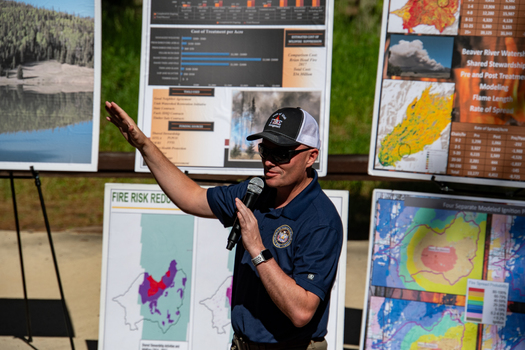 Gov. Spencer Cox speaks about projects underway in the Beaver River watershed. (Utah Department of Natural Resources)