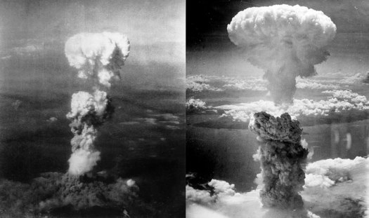 Atomic bombs were dropped on Hiroshima and Nagasaki, Japan, three days apart at the end of World War II. (George Caron, Charles Levy/Wikimedia Commons)