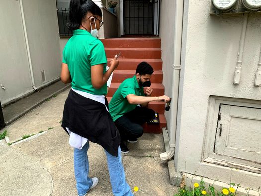 The Climate Careers program with the Rising Sun Center for Opportunity in Oakland employs young adults to help families improve their home's energy efficiency. (Rising Sun Center for Opportunity)