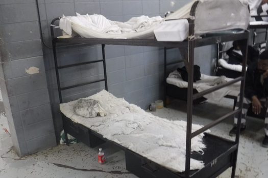 A recent report found incarcerated individuals were sleeping on steel bunkers without a mattress at the South Mississippi Correctional Institution in Leakesville. (Photo courtesy Disability Rights Mississippi)