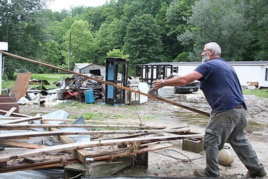 Nine thousand homes in 13 counties were destroyed or significantly damaged in the July 2022 eastern Kentucky floods, in which 40 people died. (Wikimedia Commons)