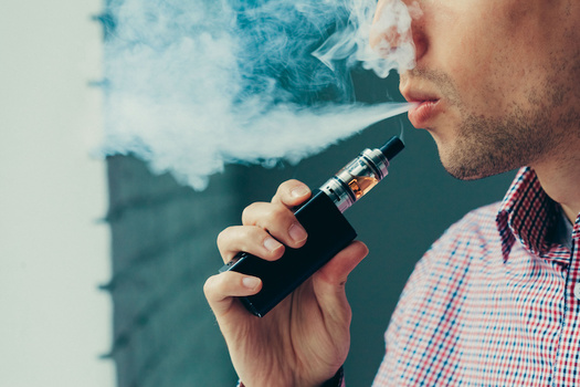 Nearly 85% of youth who vape report using flavored e-cigarettes and more than half said they use disposable e-cigarettes, according to federal data. (Adobe Stock)