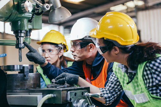 A new national poll found 79% of Republican voters say America's economic future depends on bringing back training programs for blue-collar jobs which do not require a four-year degree, such as manufacturing. (Winnievinzence/AdobeStock)