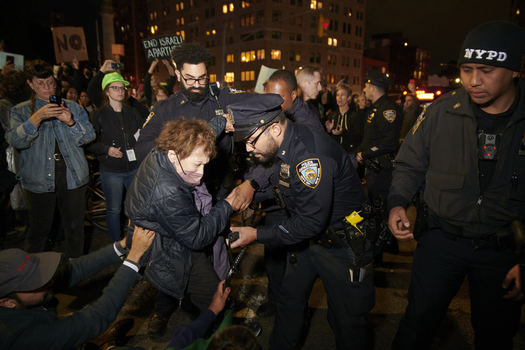 At a recent demonstration in Brooklyn, New York, the group Jewish Voice for Peace Action reported more than 50 arrests, including that of an 81-year-old peace advocate. (Jewish Voice for Peace Action)