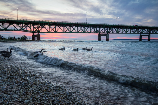 Pipeline Number 5 lies beneath the Straits of Mackinaw. Opponents claim the aging oil line threatens the largest freshwater system in the world. (ehrlif/Adobe Stock)