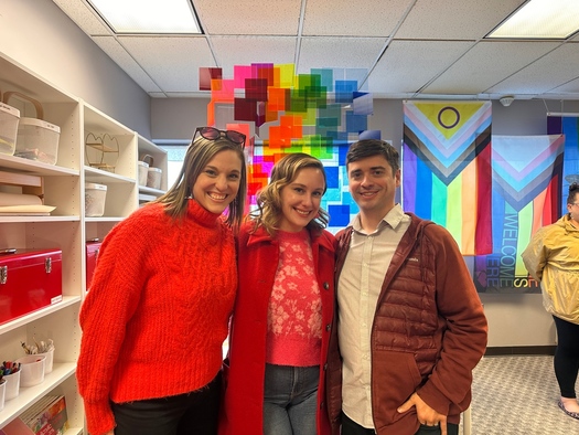 Attendees pose for a picture at a recent open house for the Transformation Project's new Prism Center in Sioux Falls. (Photo courtesy of the Transformation Project)