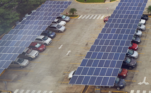 Solar canopies are expected to produce nearly 10 million kilowatt-hours of electricity a year, and eliminate 70,000 metric tons of climate pollution over the next decade. (Adobe Stock)