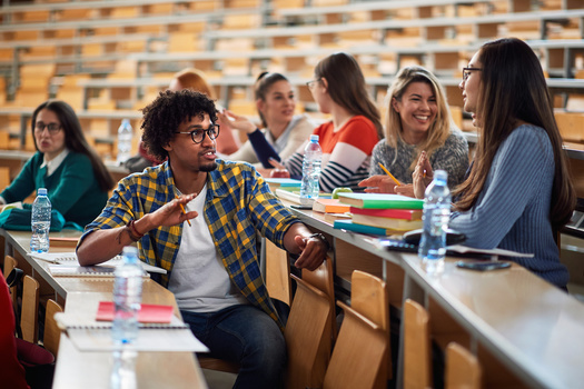 As of 2018, 66% of California high school graduates had enrolled in a two-year or four-year college program. (Luckybusiness/Adobe Stock)