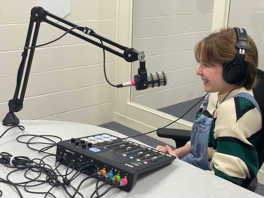 Journalism student Zoe Baker Herron, a freshman at Manheim Township High School, says students want to listen to the podcast to hear their peers talk about things that they're passionate about.(Manheim Township High School) 