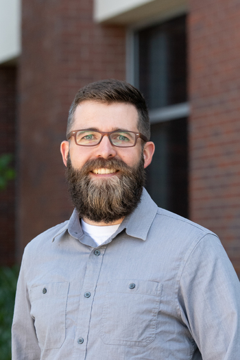 Researcher Luke Montrose installed air quality monitors into four nursing homes in Idaho in 2020. (Patrick Sweeney/Boise State University)